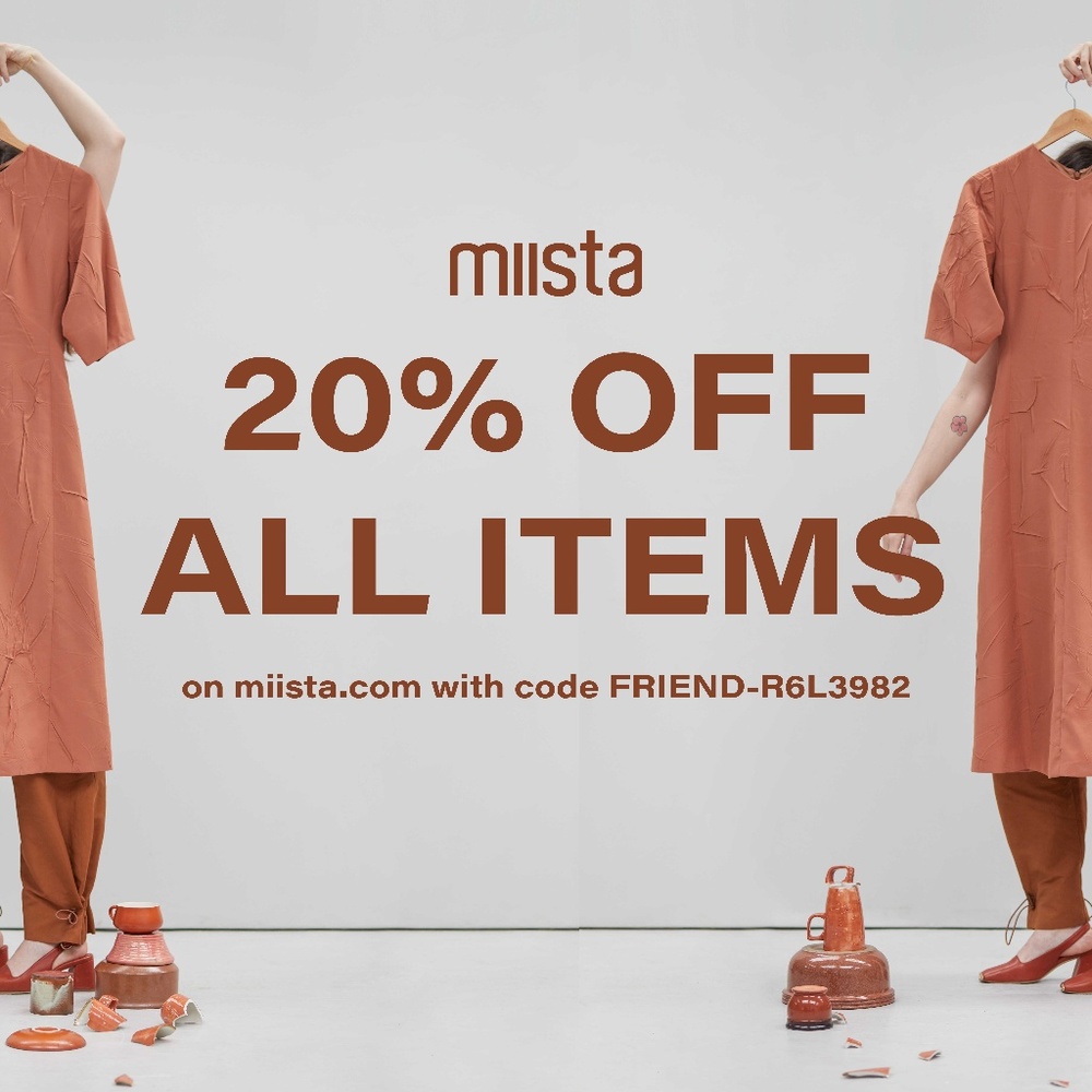 20% OFF ALL MIISTA ITEMS